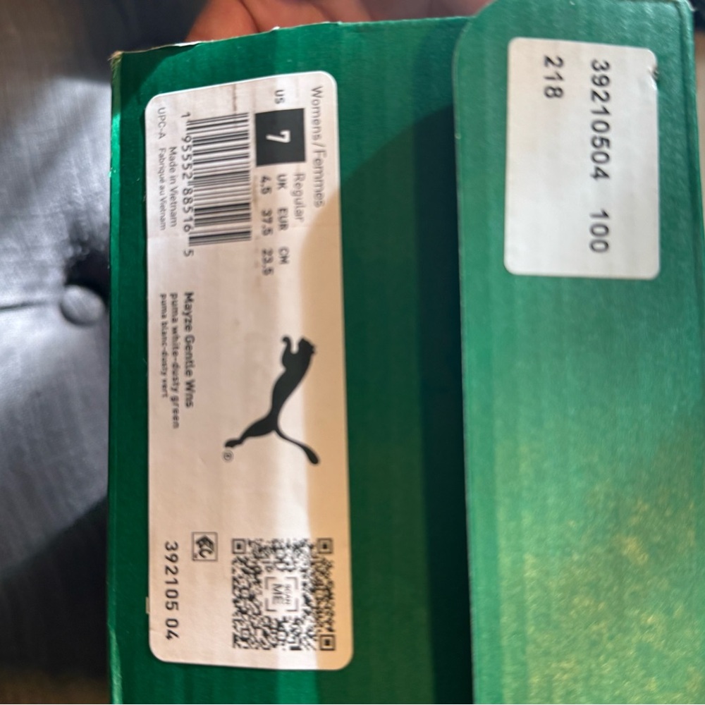 Puma Mayze Gentle White and Dusty Green Sneakers - Picture 9 of 9